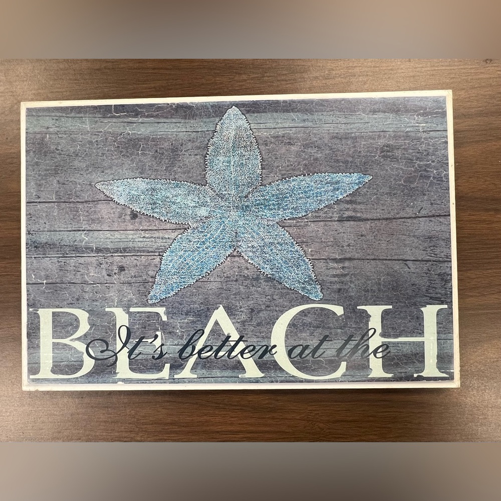 Beach Starfish Wall Art. It’s better at the beach. Wood sign.